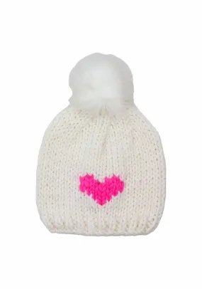 LOVE TOQUE (SNOW/HOT PINK) - GOGO