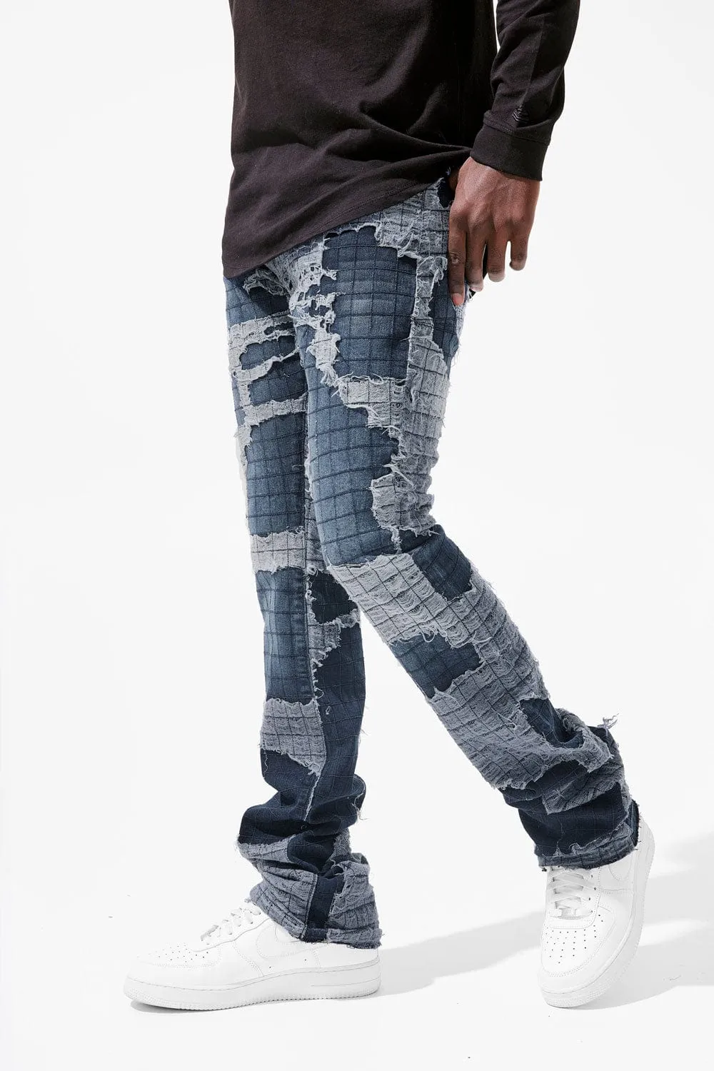 Martin Stacked - Full Moon Boro Denim (Dark Blue)