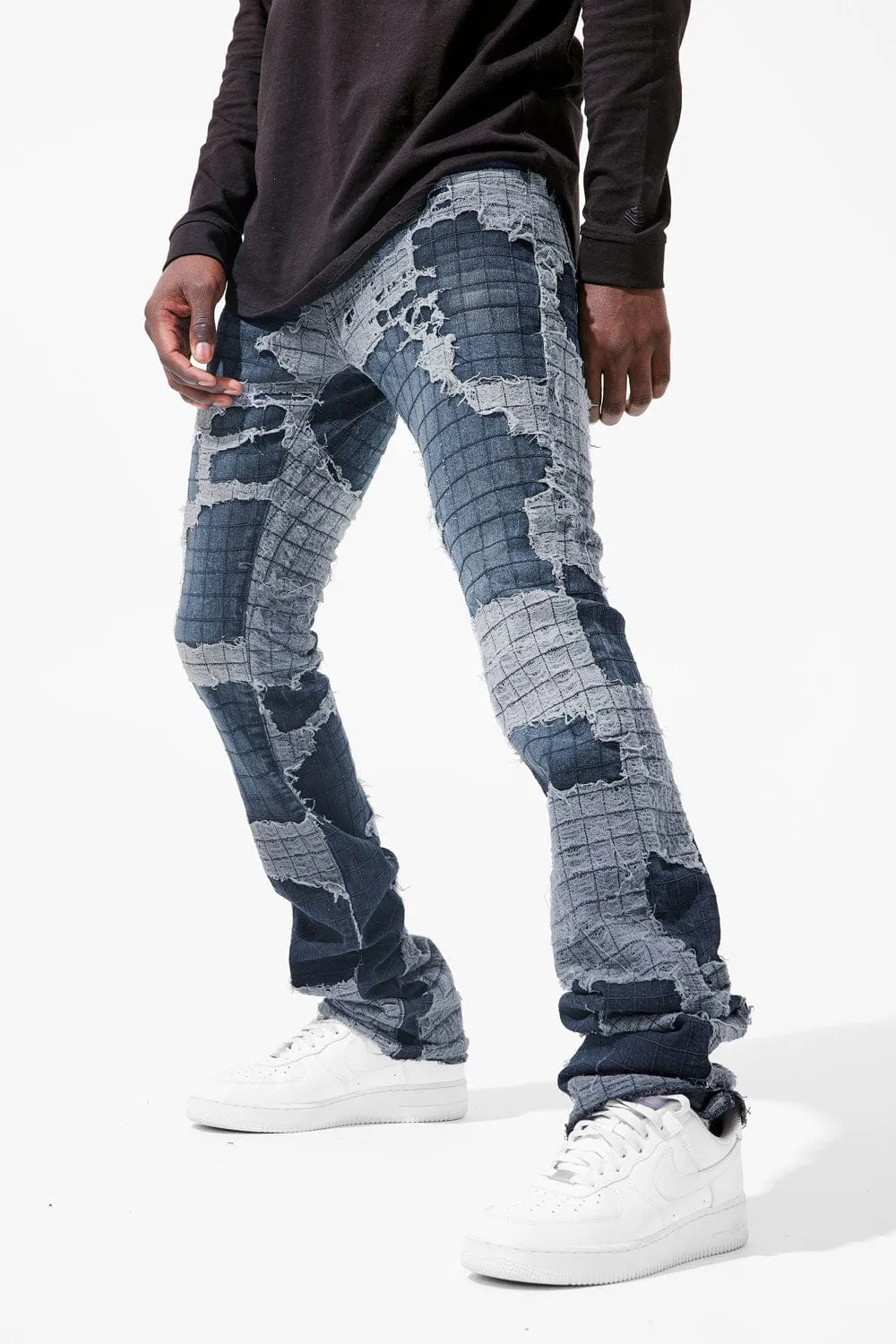 Martin Stacked - Full Moon Boro Denim (Dark Blue)