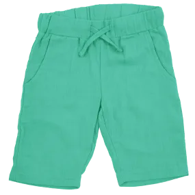 Maxomorra Green Muslin Knee Shorts