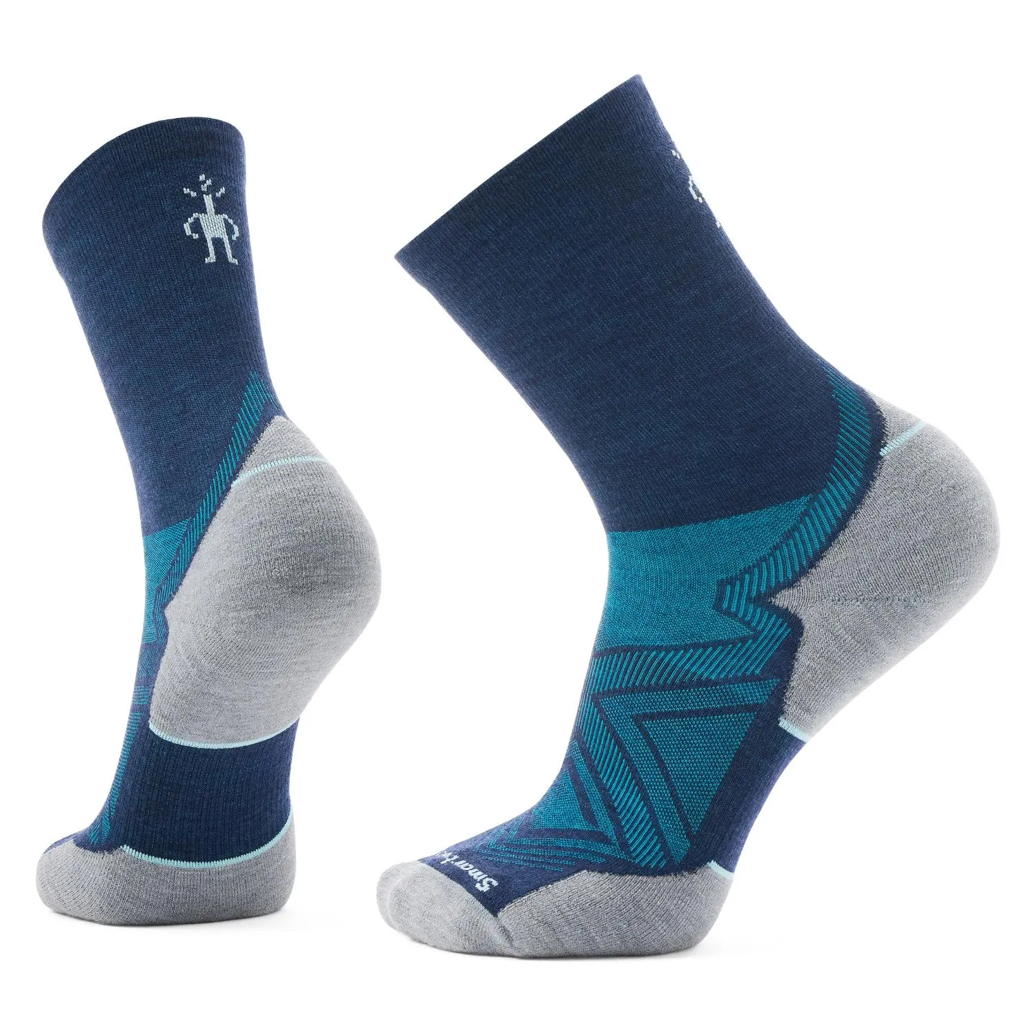 Mens Run Targeted Cushion Mid Crew Socks