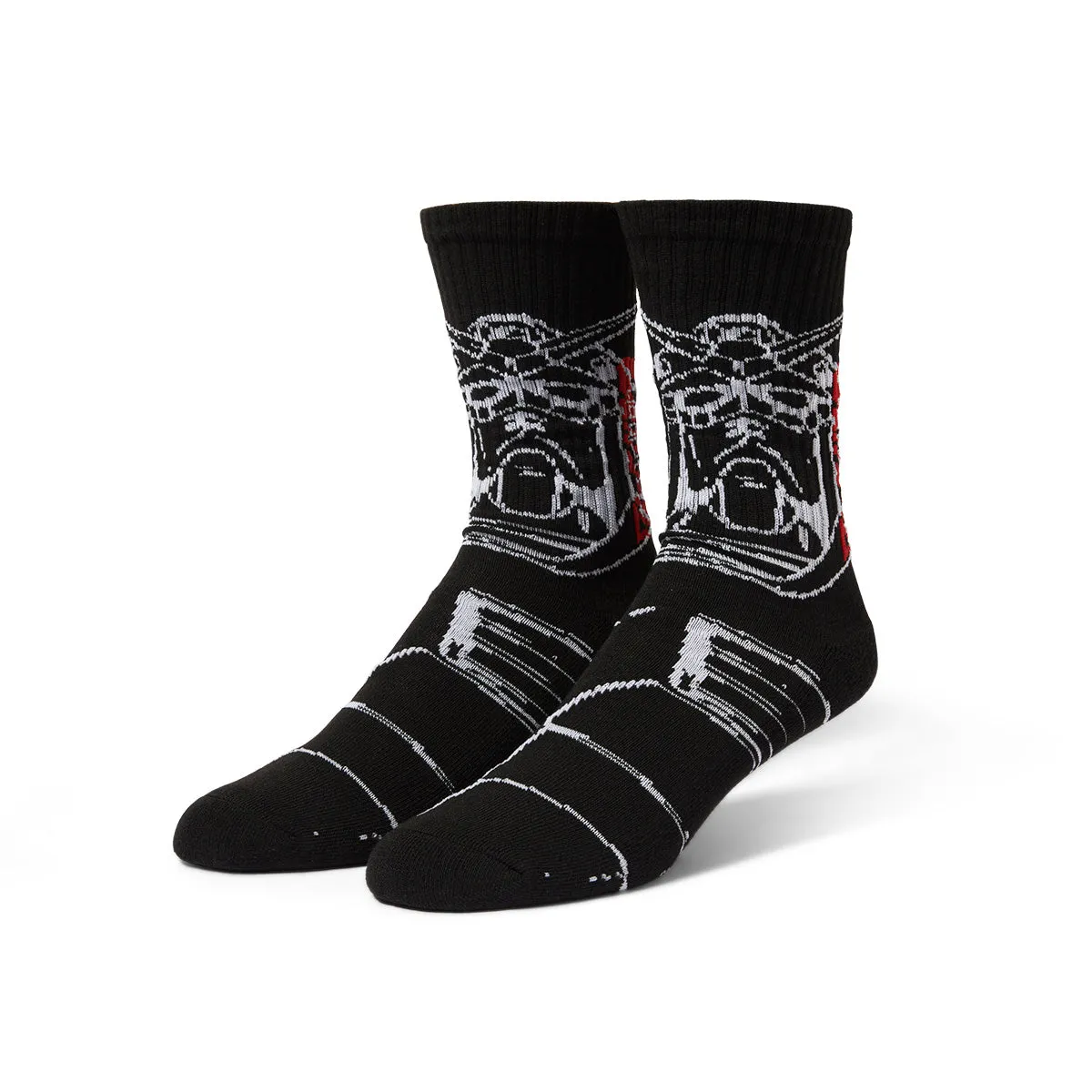   Mobile Suit Gundam Stacked Crew Sock 'Black'