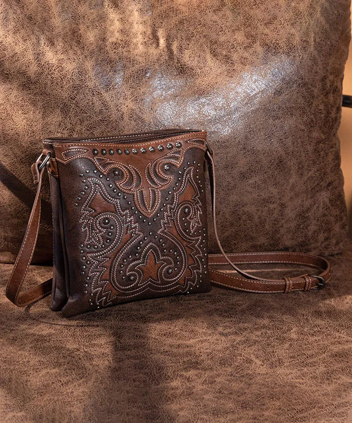 Montana West Cut-Out Boot Scroll Concealed Carry Crossbody