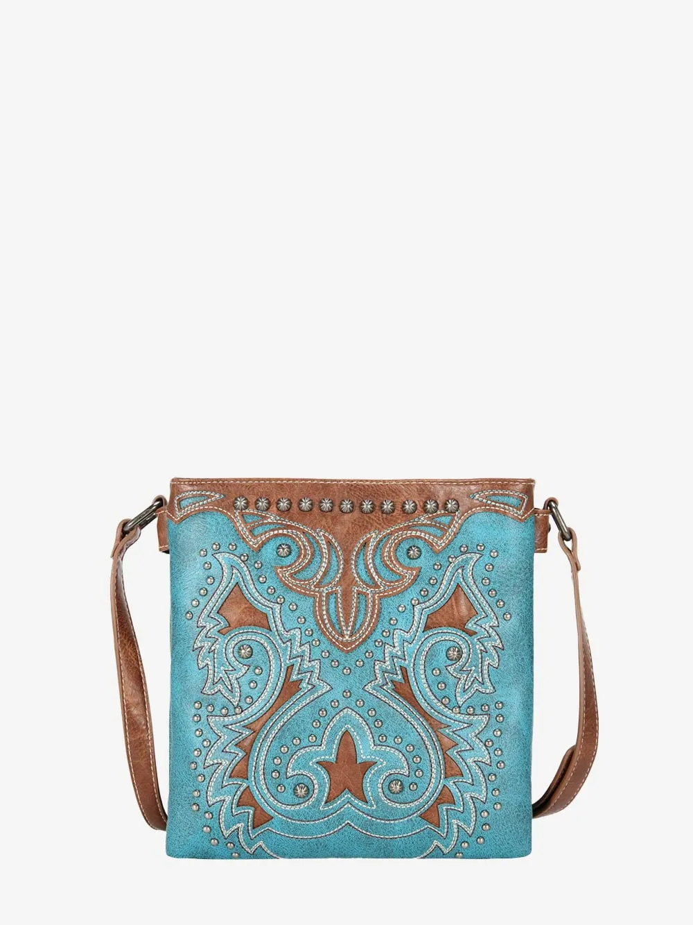 Montana West Cut-Out Boot Scroll Concealed Carry Crossbody