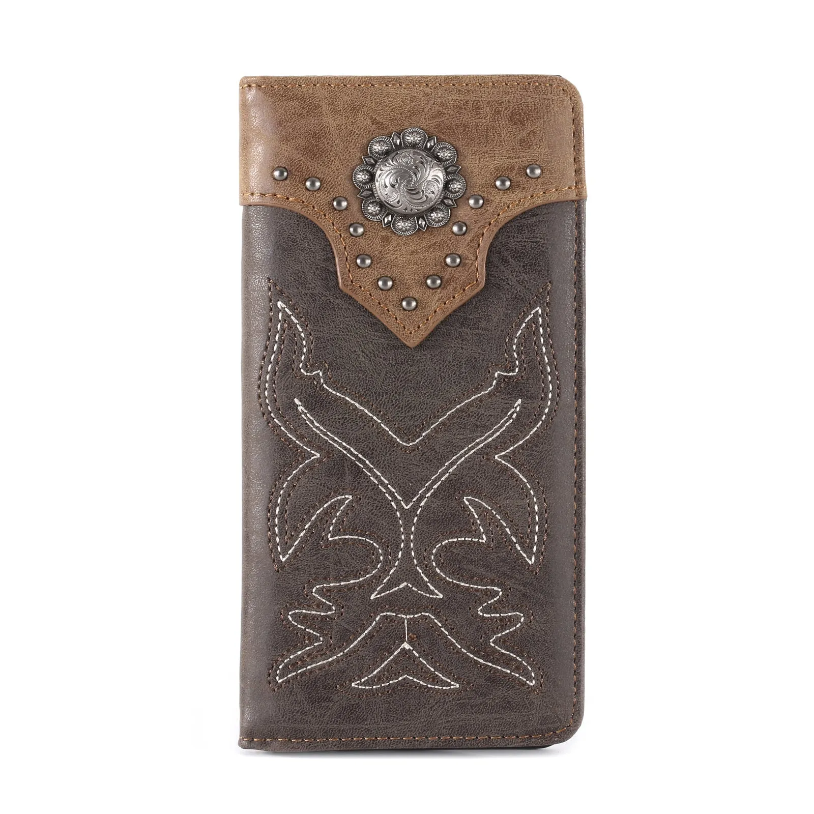 Montana West Embroidered Boot Scroll Bifold Wallet