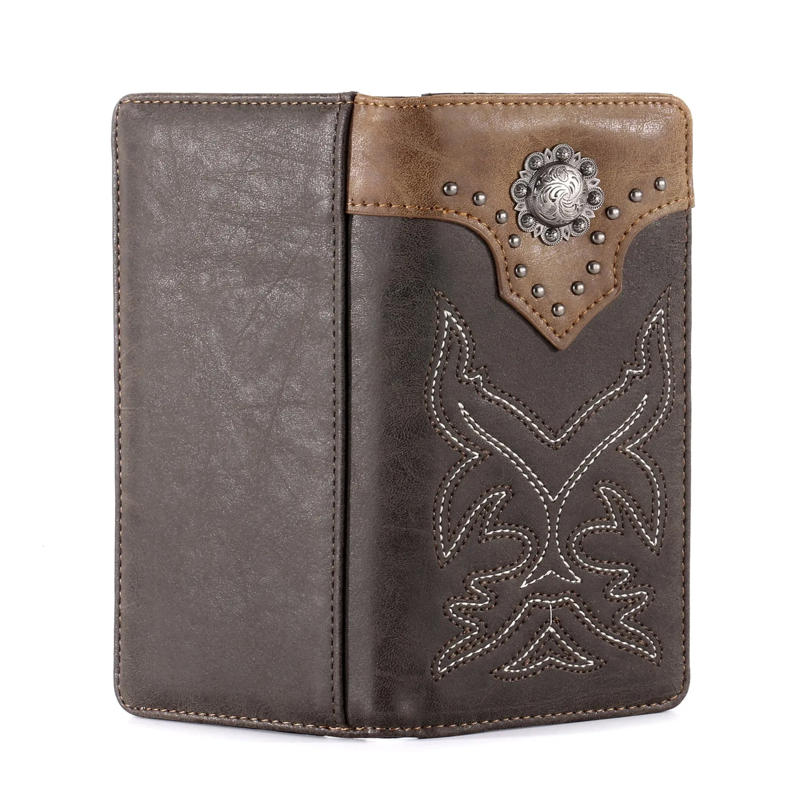 Montana West Embroidered Boot Scroll Bifold Wallet