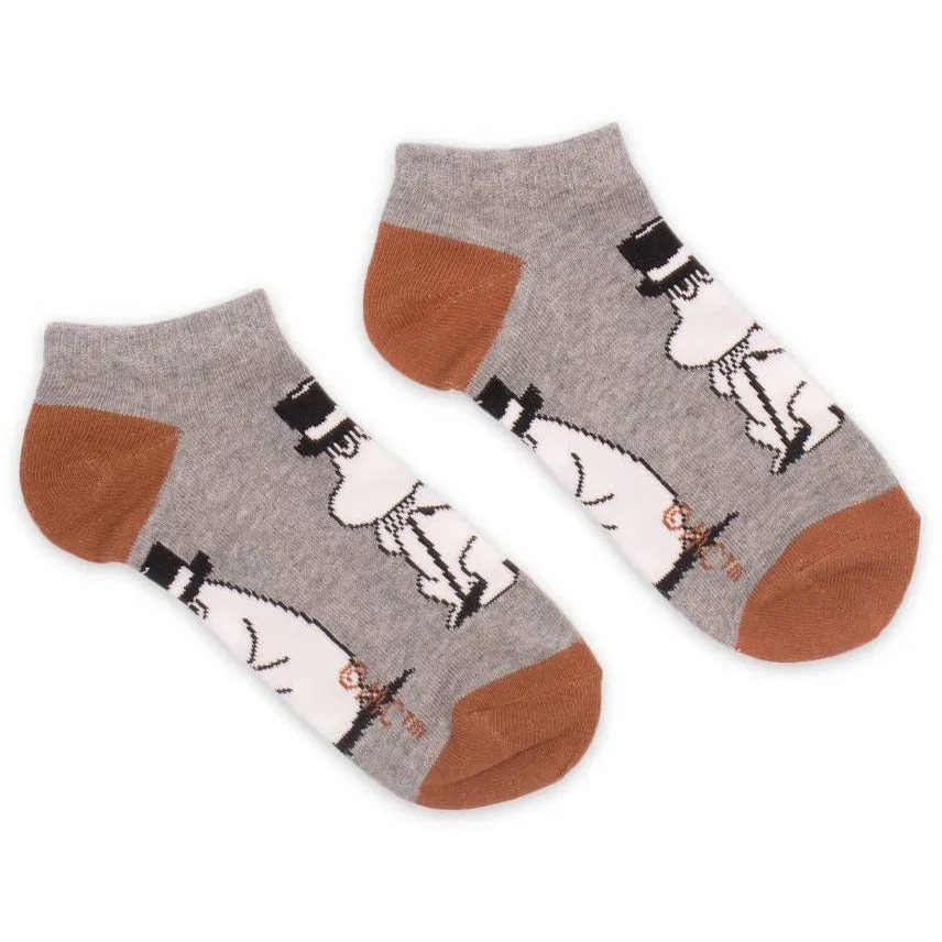 Moominpappa Ankle Socks Grey 40-45 - Nordicbuddies