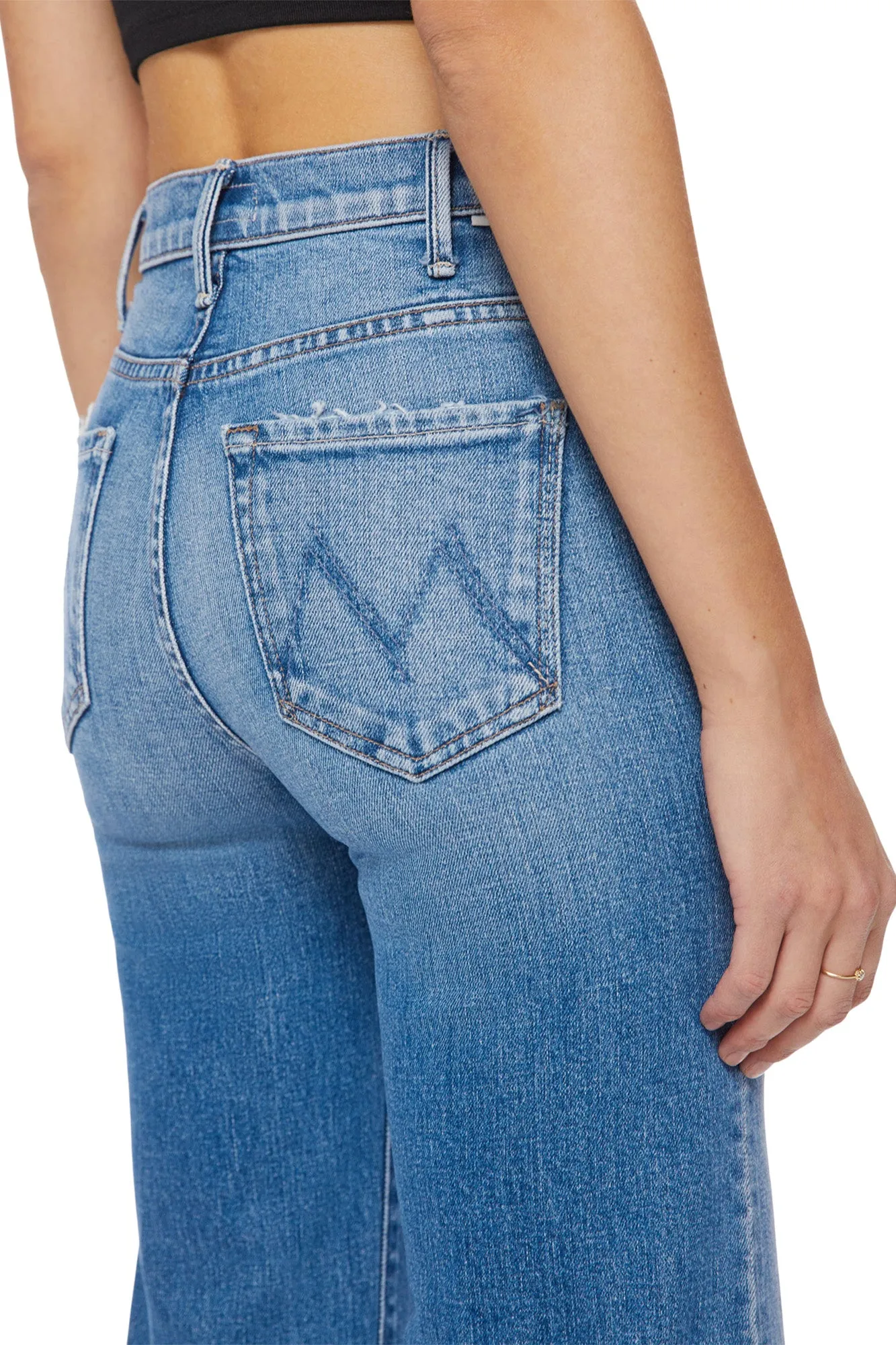 MOTHER Denim Hustler Roller Ankle in High on the Hog