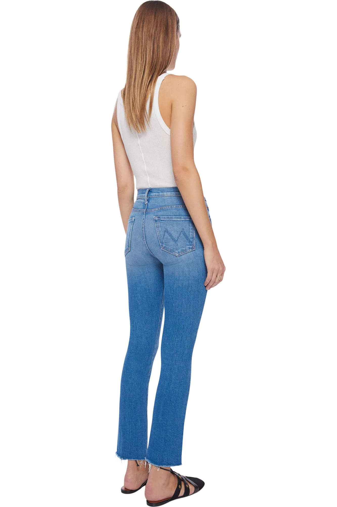 MOTHER Denim Insider Ankle Fray Jeans in Eager Beaver