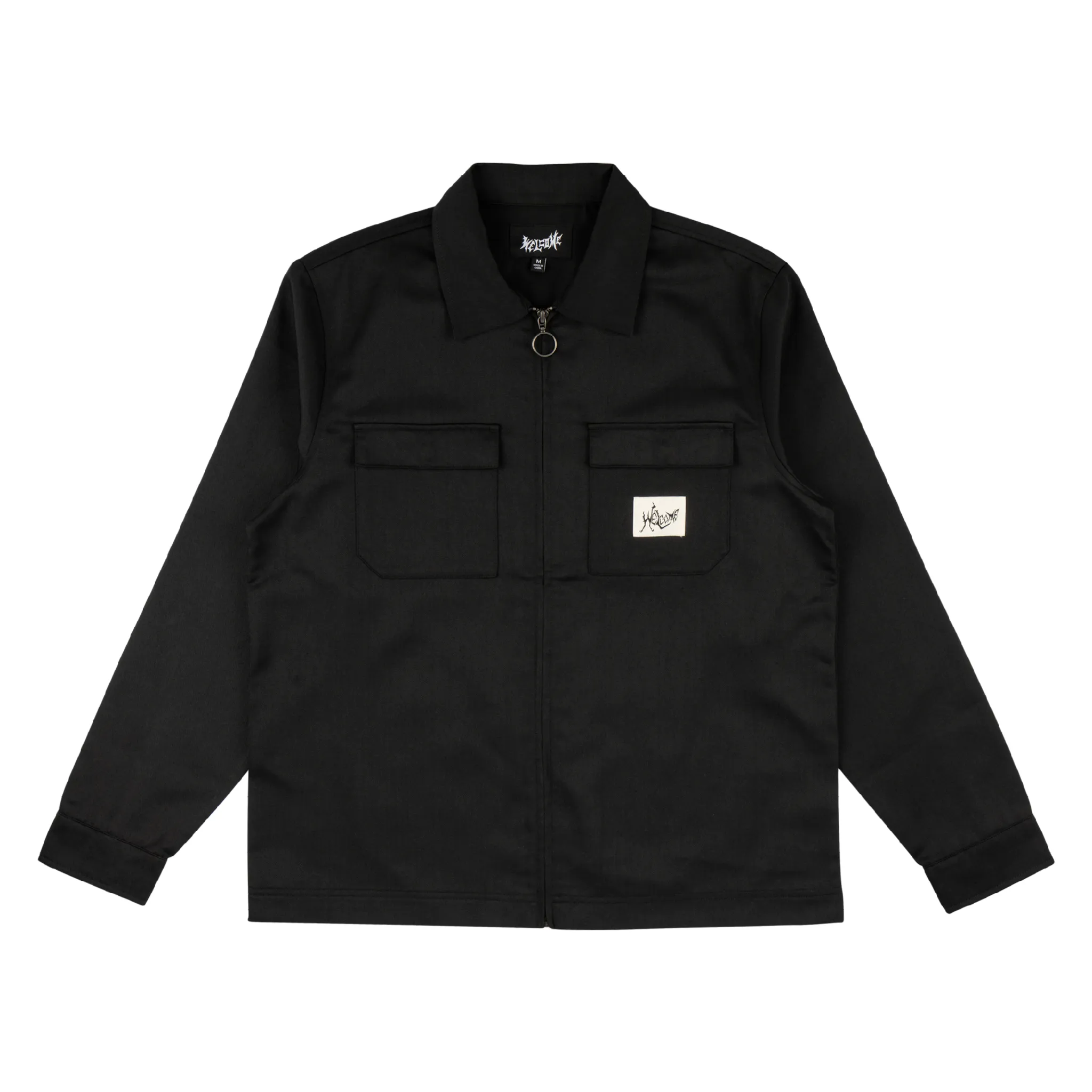 Nephilim Zip-Up Twill LS Work Shirt - Black