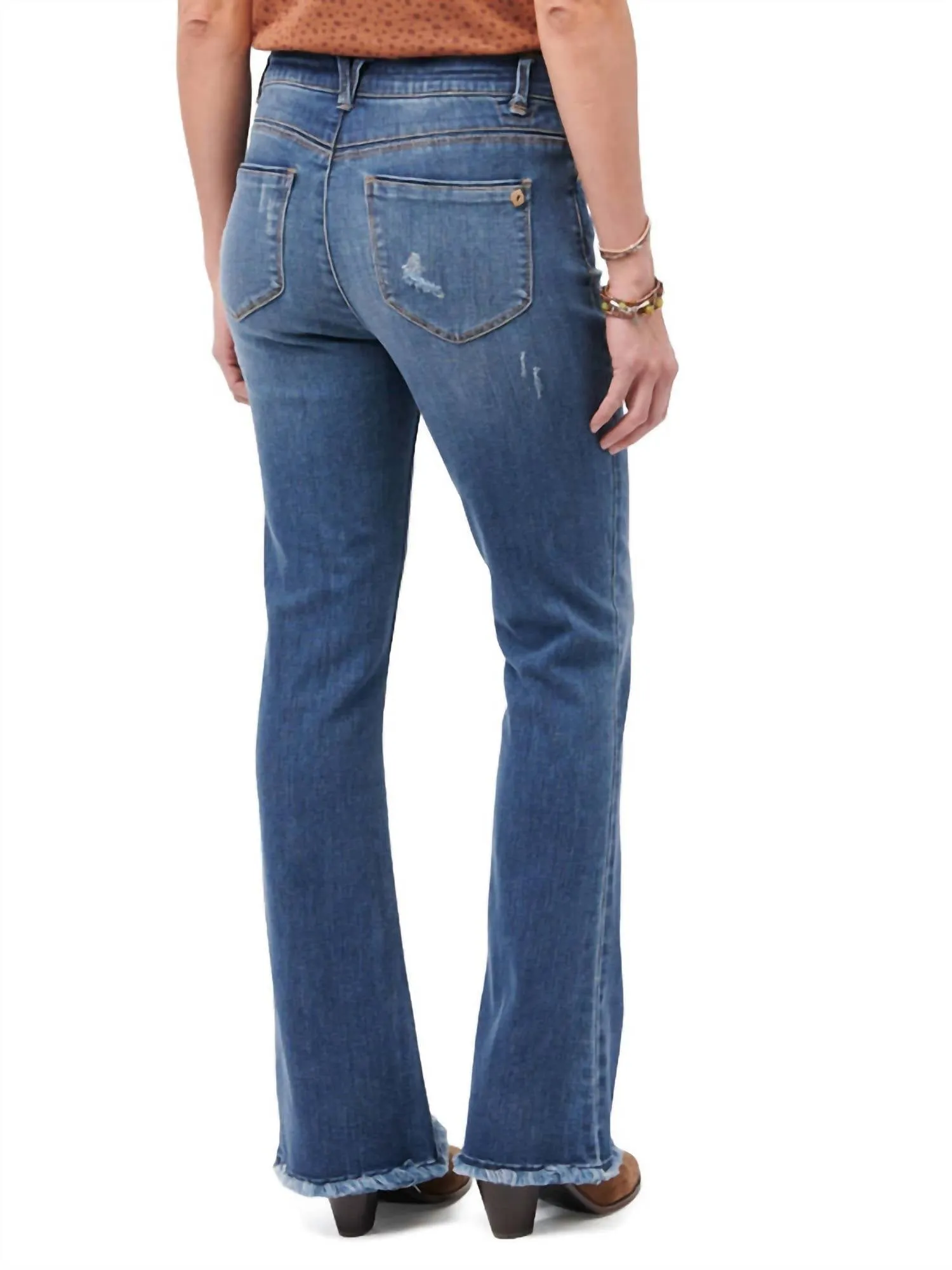 "ab"solution Blue High Rise Itty Bitty More Boot Jeans