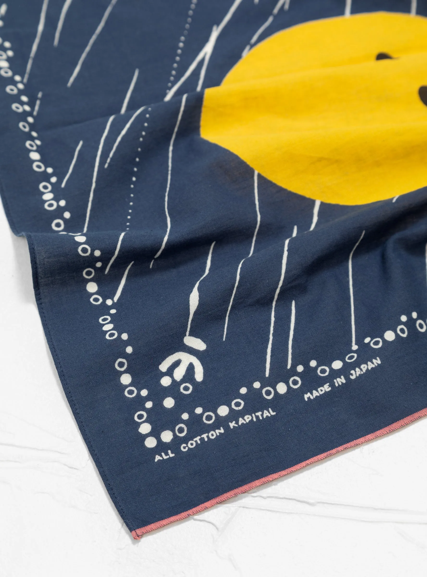 Rain Fastcolor Selvedge Bandana Navy