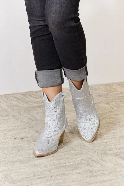 Rhinestone Ankle Cowboy Boots