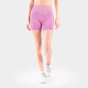 Ribbed Seamless Shorts - Snow Wash Fuchsia - FINAL SALE