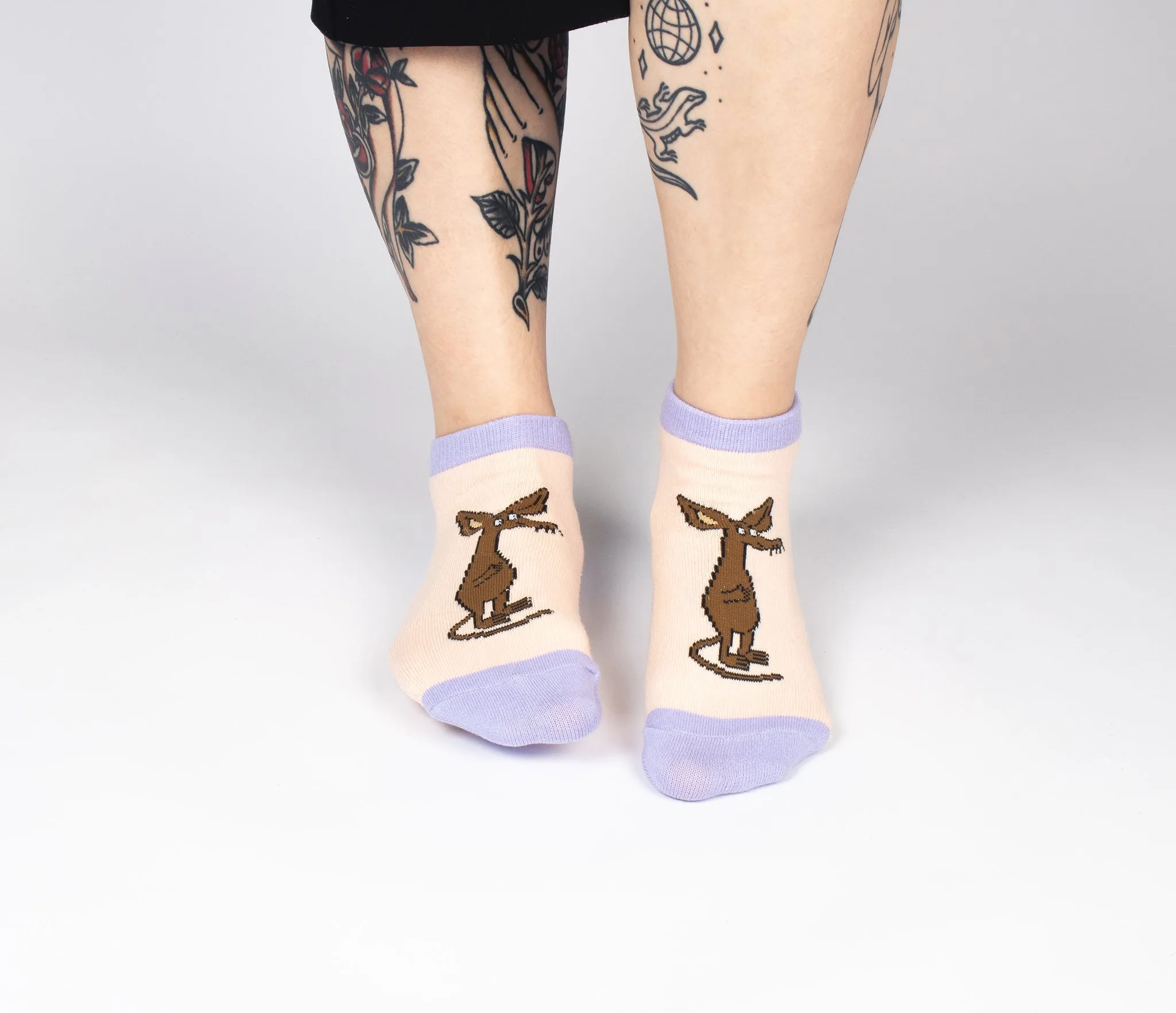 Sniff Happy Ladies Ankle Socks - Beige