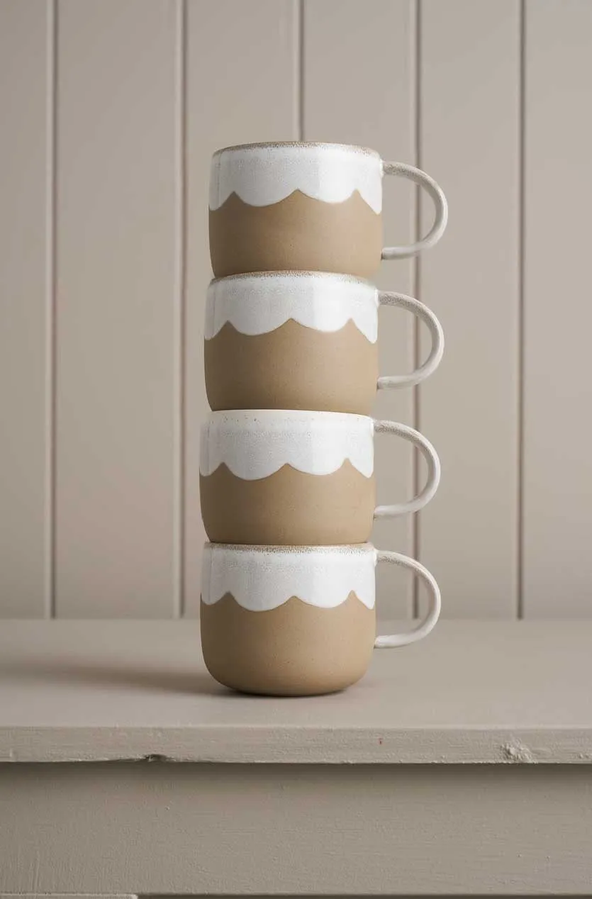 Snow Scallop My Mug - Pack of 4