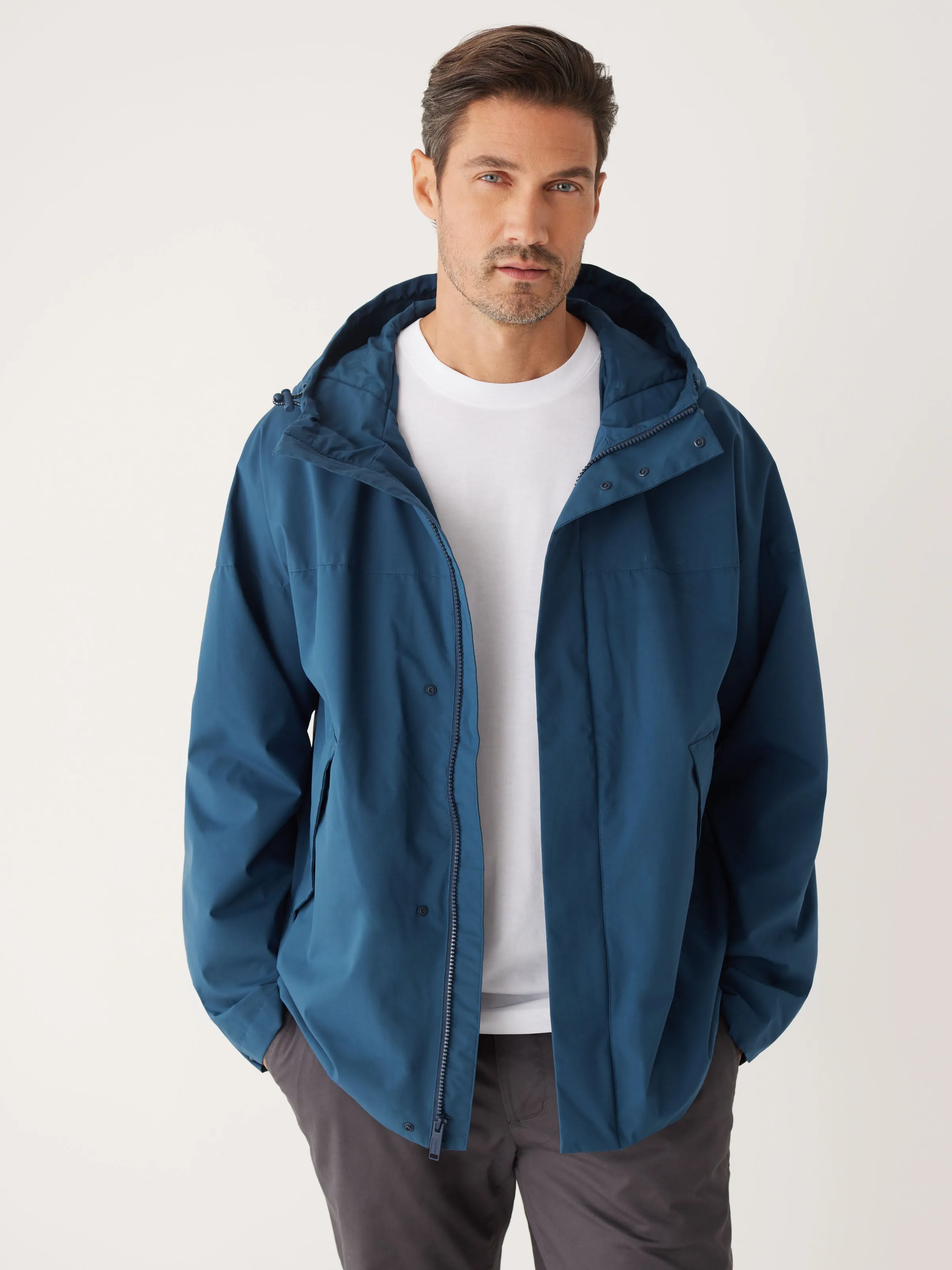 The Anorak Rain Jacket in Ocean Blue