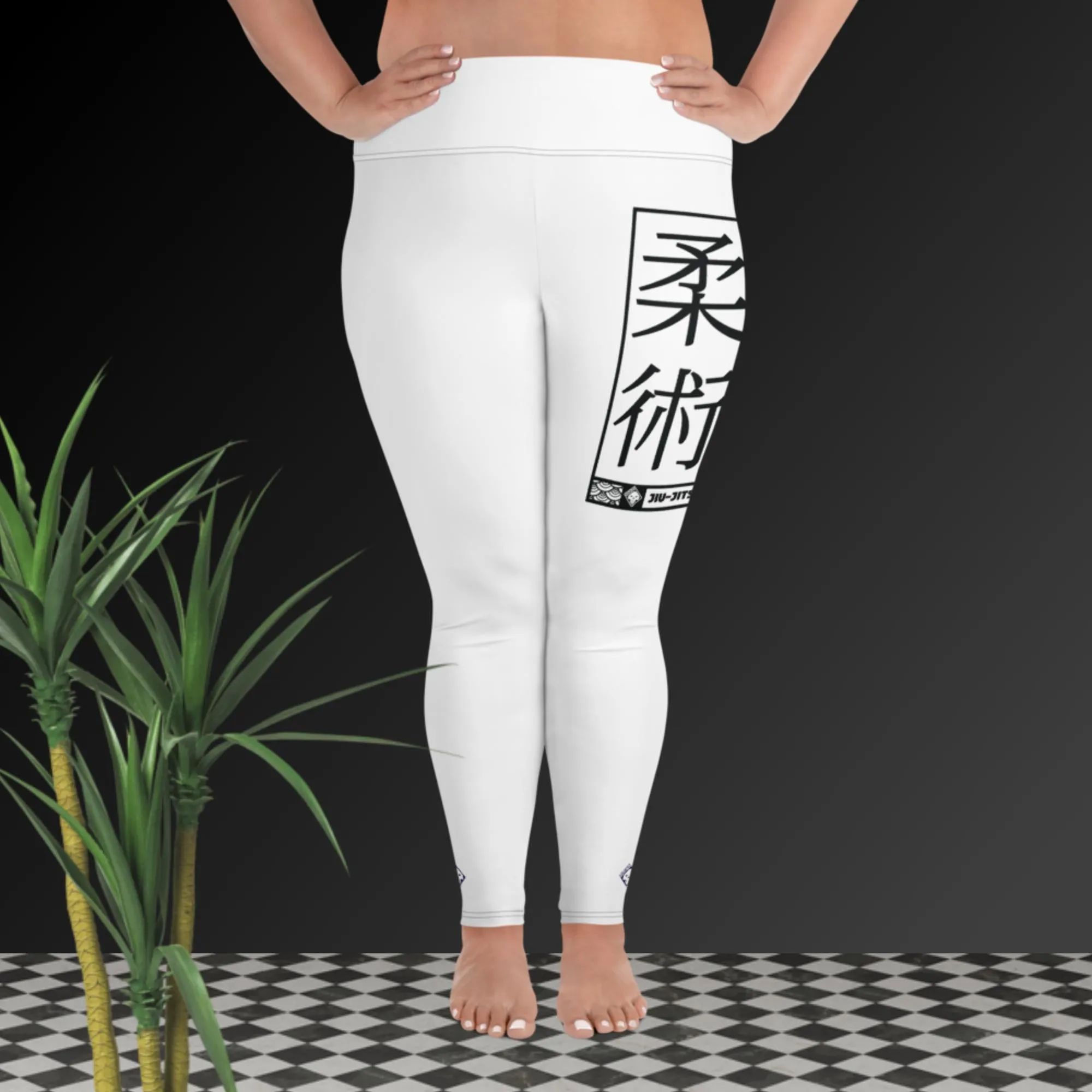 Women's Plus Size Yoga Pants Workout Leggings For Jiu Jitsu 016 - Snow